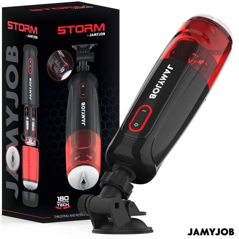 JAMYJOB - MASTURBATEUR VAGIN AUTOMATIQUE STORM 10 MODES DE ROTATION ET DE POUSSÉE - Sensualia