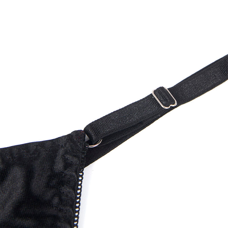 SUBBLIME - 955199 ENSEMBLE SOUTIEN-GORGE AVEC NŒUD NOIR RÉGLABLE S/M - Sensualia