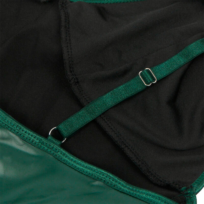 SUBBLIME - 955441 ROBE À BRETELLES EN CUIR VERT L/XL - Sensualia