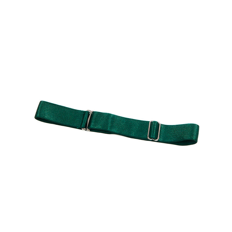 SUBBLIME - 955441 ROBE À BRETELLES EN CUIR VERT L/XL - Sensualia