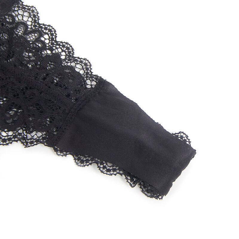 SUBBLIME - 955465 CORPS À FERMETURE ÉCLAIR EN CUIR NOIR L/XL - Sensualia