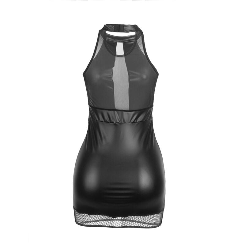 SUBBLIME - 955472 ROBE DOS NU AVEC TRANSPARENCES NOIRE S/M - Sensualia