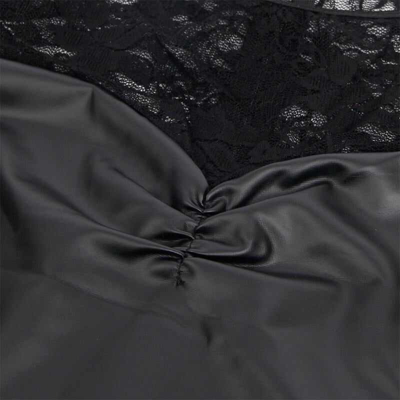 SUBBLIME - 955595 ROBE À MANCHES LONGUES AVEC DENTELLE NOIRE S/M - Sensualia