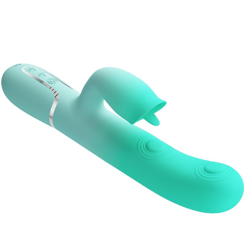 PRETTY LOVE - VIBRATEUR LAPIN MULTIFONCTION GIGI VERT AQUA - Sensualia