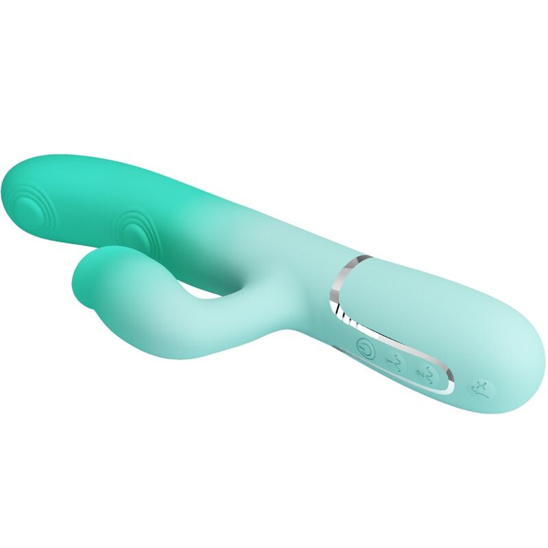 PRETTY LOVE - VIBRATEUR LAPIN MULTIFONCTION GIGI VERT AQUA - Sensualia