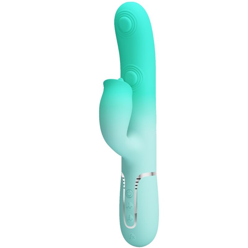 PRETTY LOVE - VIBRATEUR LAPIN MULTIFONCTION GIGI VERT AQUA - Sensualia