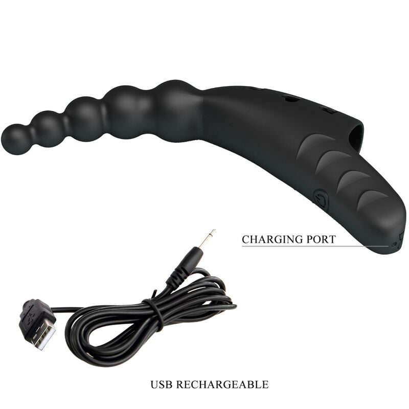 PRETTY LOVE - JORDIN FINGER VIBRATOR 10 VIBRATIONS NOIR - Sensualia