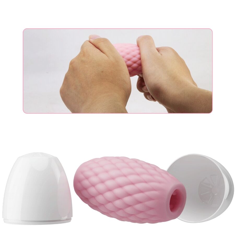 PRETTY LOVE - MASTURBATEUR POUR HOMME EN SILICONE ATHENA EROS ROSE - Sensualia