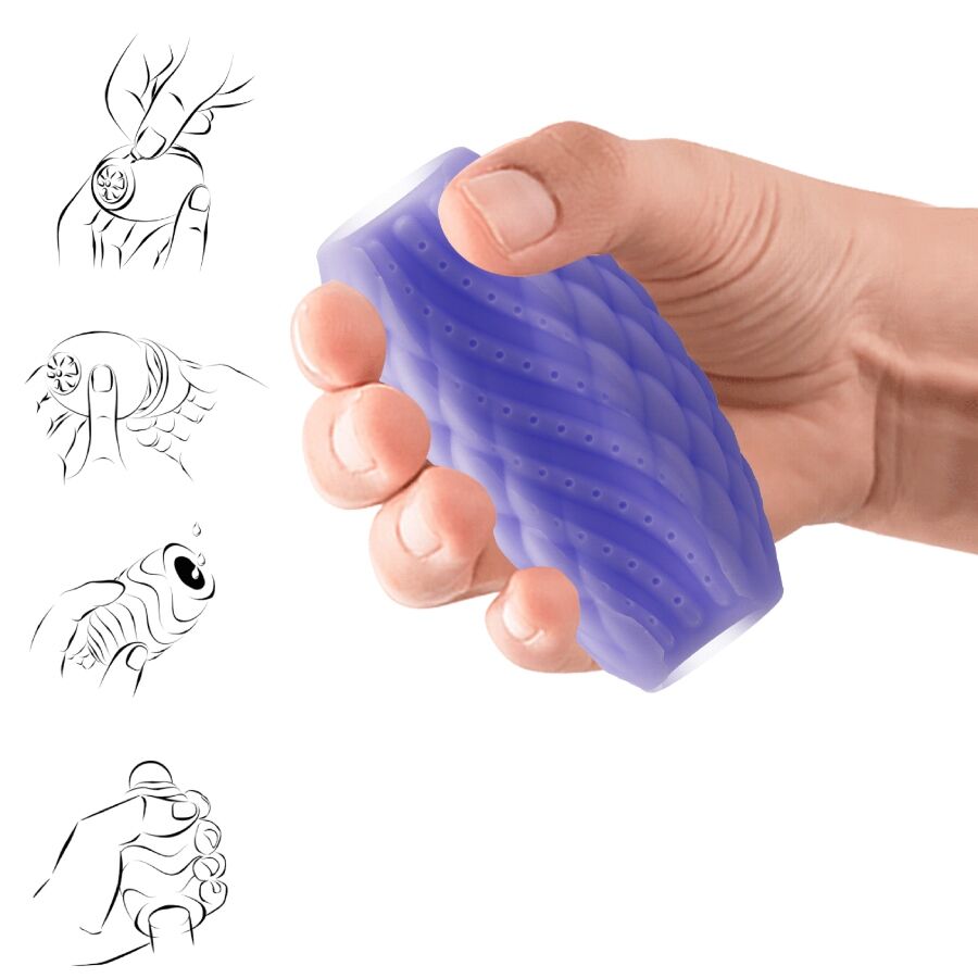 PRETTY LOVE - MASTURBATEUR POUR HOMME EN SILICONE ATHENA EROS VIOLET - Sensualia