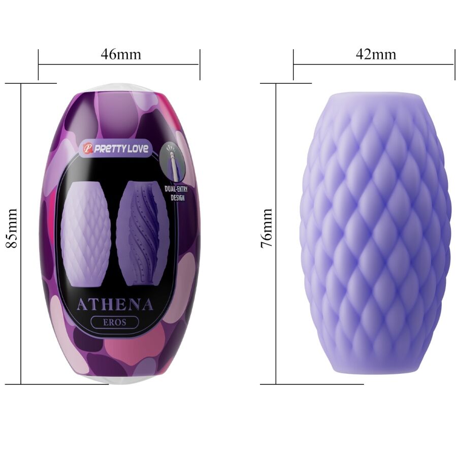 PRETTY LOVE - MASTURBATEUR POUR HOMME EN SILICONE ATHENA EROS VIOLET - Sensualia