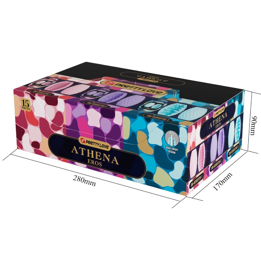 PRETTY LOVE - ATHENA EROS PACK 15 MASTURBATEURS MASCULINS DIVERS - Sensualia