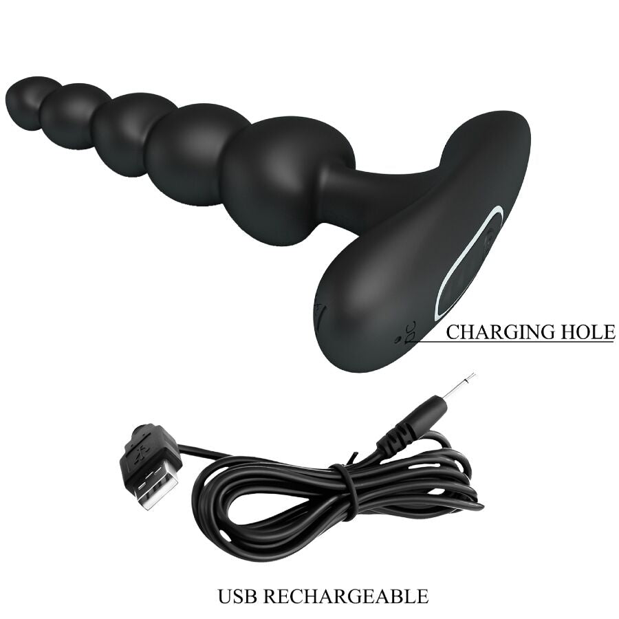 PRETTY LOVE - VIBRATEUR ANAL SIDNEY 10 VIBRATIONS NOIR - Sensualia