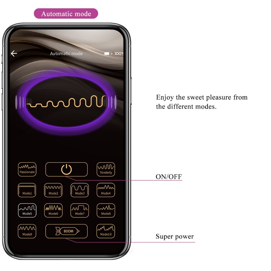 PRETTY LOVE - VIBRATEUR CONTRÔLÉ PAR APPLICATION LEVIATHAN VIOLET - Sensualia