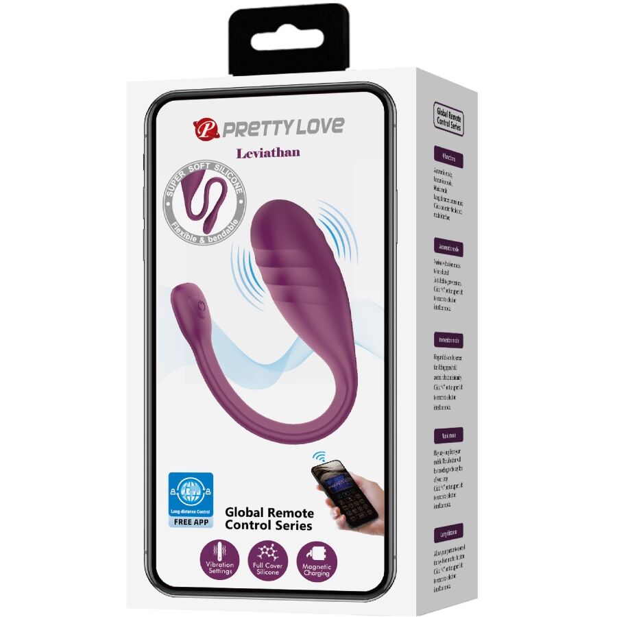 PRETTY LOVE - VIBRATEUR CONTRÔLÉ PAR APPLICATION LEVIATHAN VIOLET - Sensualia