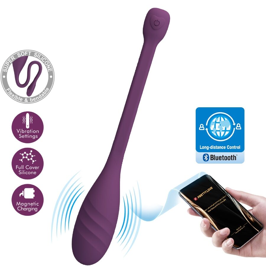 PRETTY LOVE - VIBRATEUR CONTRÔLÉ PAR APPLICATION LEVIATHAN VIOLET - Sensualia