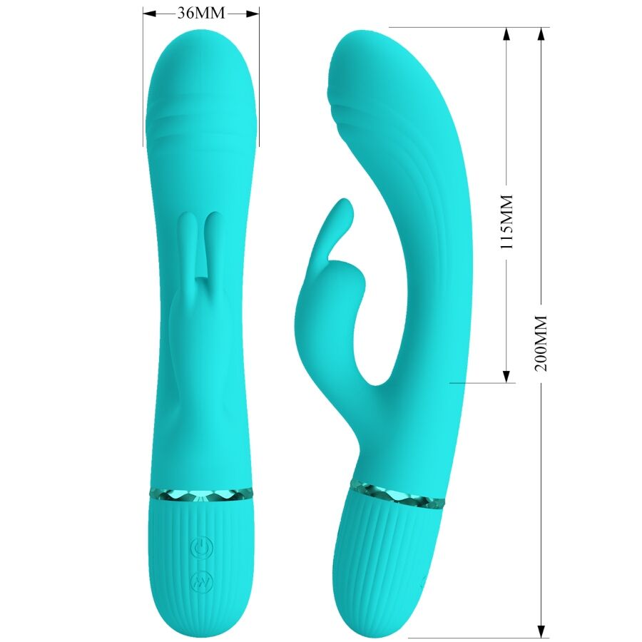 PRETTY LOVE - VIBRATEUR SCOCCO LAPIN TURQUOISE - Sensualia