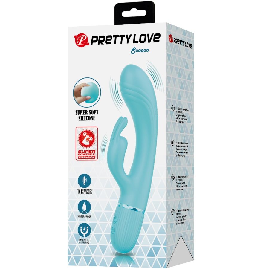 PRETTY LOVE - VIBRATEUR SCOCCO LAPIN TURQUOISE - Sensualia