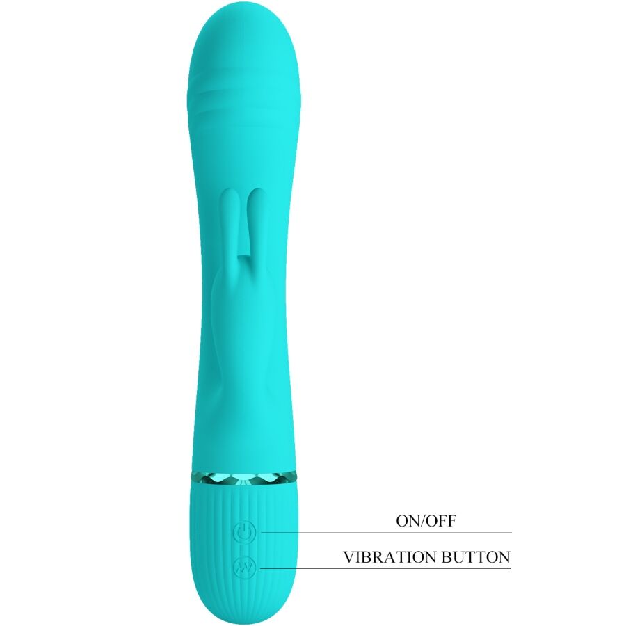 PRETTY LOVE - VIBRATEUR SCOCCO LAPIN TURQUOISE - Sensualia