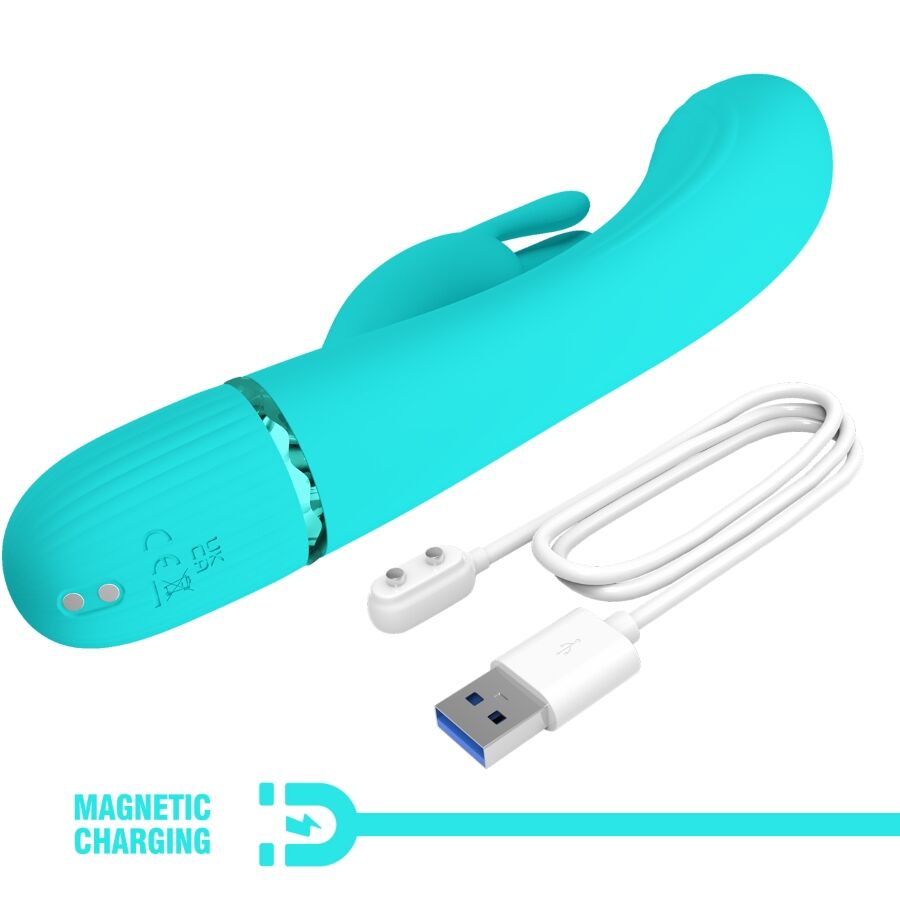 PRETTY LOVE - VIBRATEUR SCOCCO LAPIN TURQUOISE - Sensualia