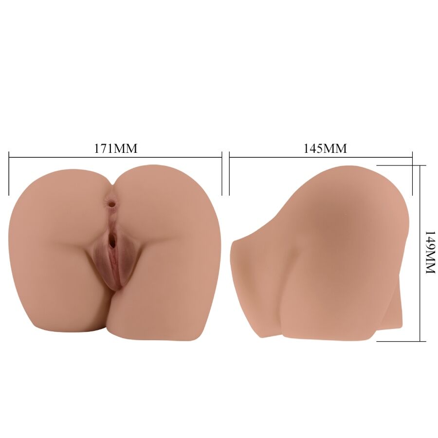 CRAZY BULL - VIBRATEUR BERNACE ASS AVEC VAGIN ET ANUS RÉALISTES TÉLÉCOMMANDE - Sensualia