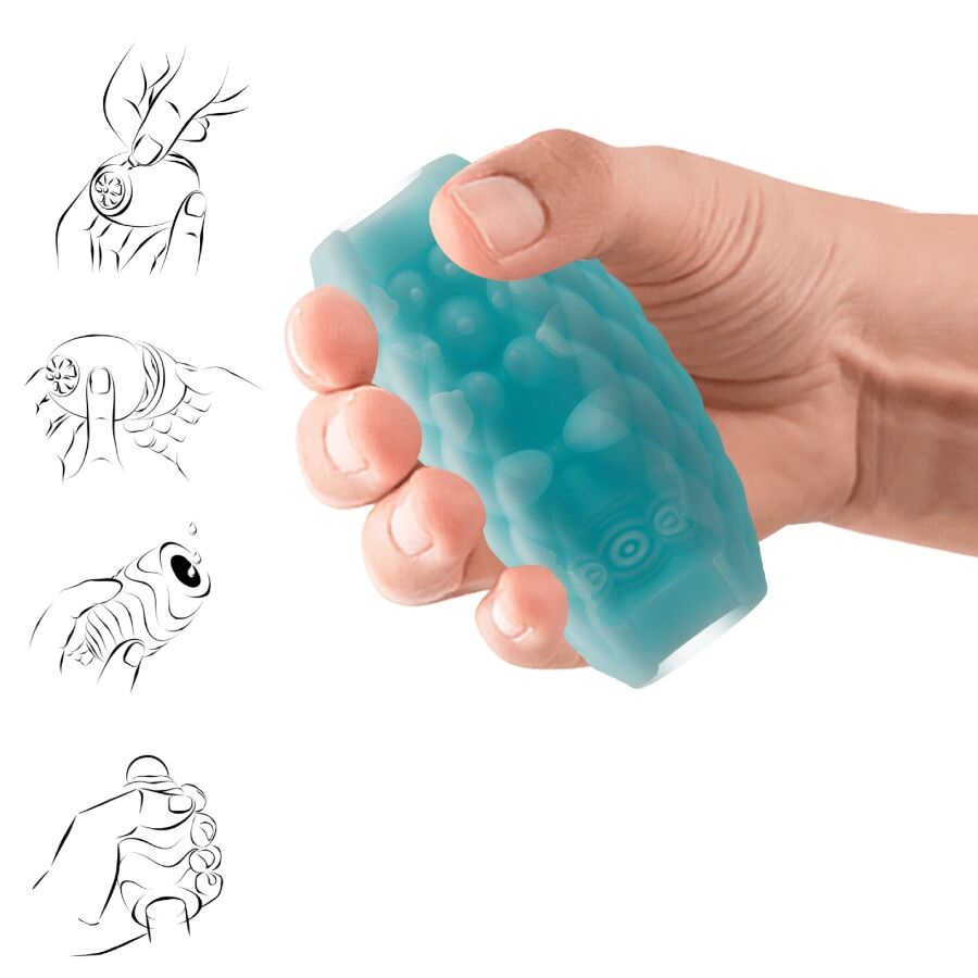 PRETTY LOVE - MASTURBATEUR POUR HOMME EN SILICONE ATHENA EROS BLEU CIEL - Sensualia