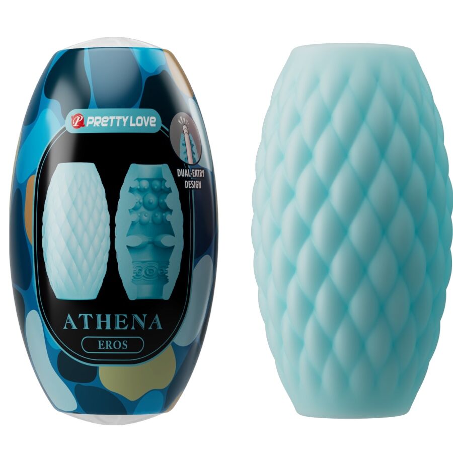 PRETTY LOVE - MASTURBATEUR POUR HOMME EN SILICONE ATHENA EROS BLEU CIEL - Sensualia