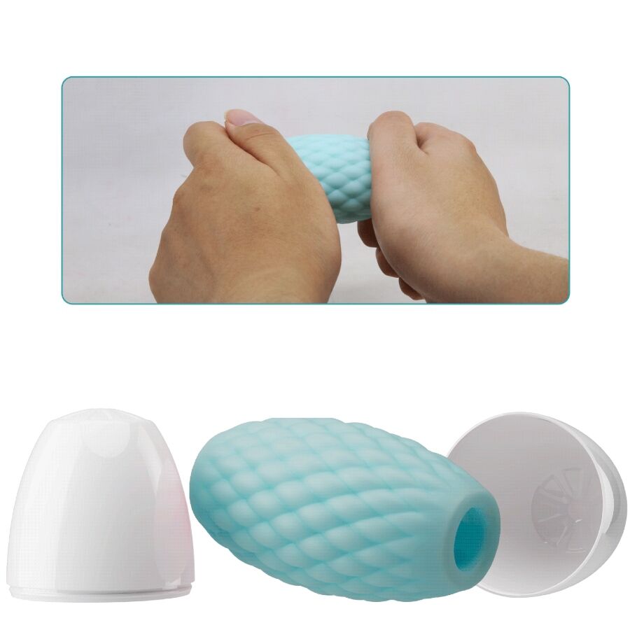 PRETTY LOVE - MASTURBATEUR POUR HOMME EN SILICONE ATHENA EROS BLEU CIEL - Sensualia