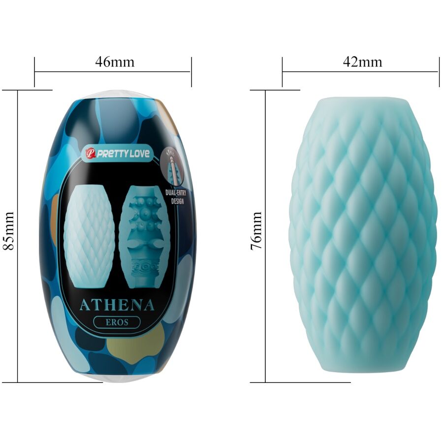 PRETTY LOVE - MASTURBATEUR POUR HOMME EN SILICONE ATHENA EROS BLEU CIEL - Sensualia