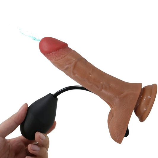 PRETTY LOVE - SLIP HARNAIS UNIVERSEL AVEC GODE VIBRANT ET SQUIRTING 15,5 CM MULATO - Sensualia