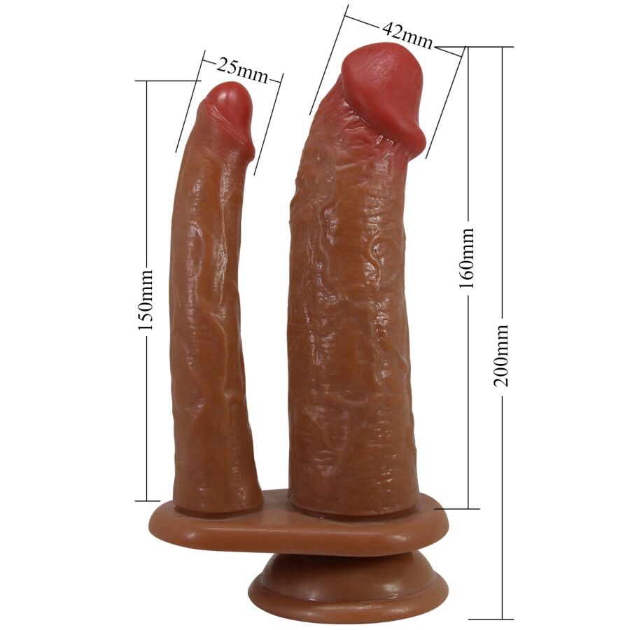 PRETTY LOVE - HULBERT DOUBLE GODE RÉALISTE AVEC VIBRATION MULATO - Sensualia