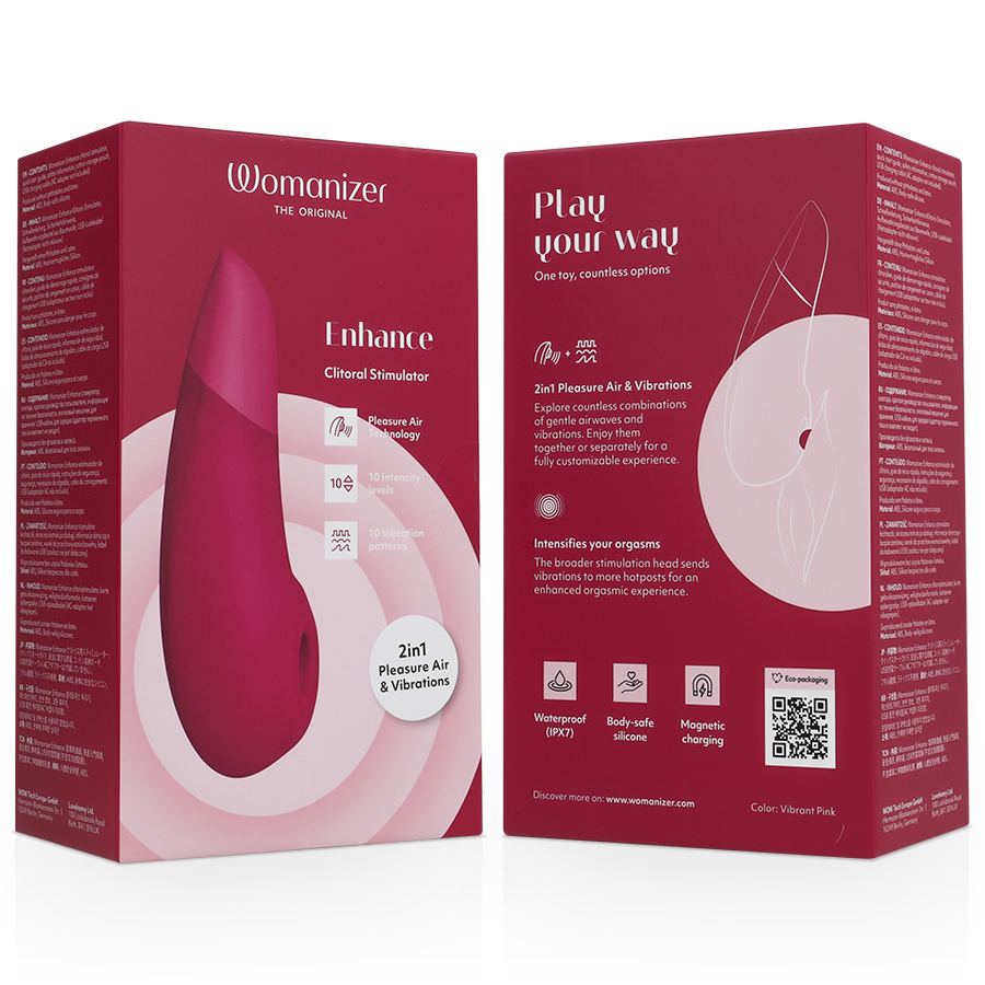 WOMANIZER - STIMULATEUR CLITORIAL AMÉLIORANT ROSE VIBRANT - Sensualia