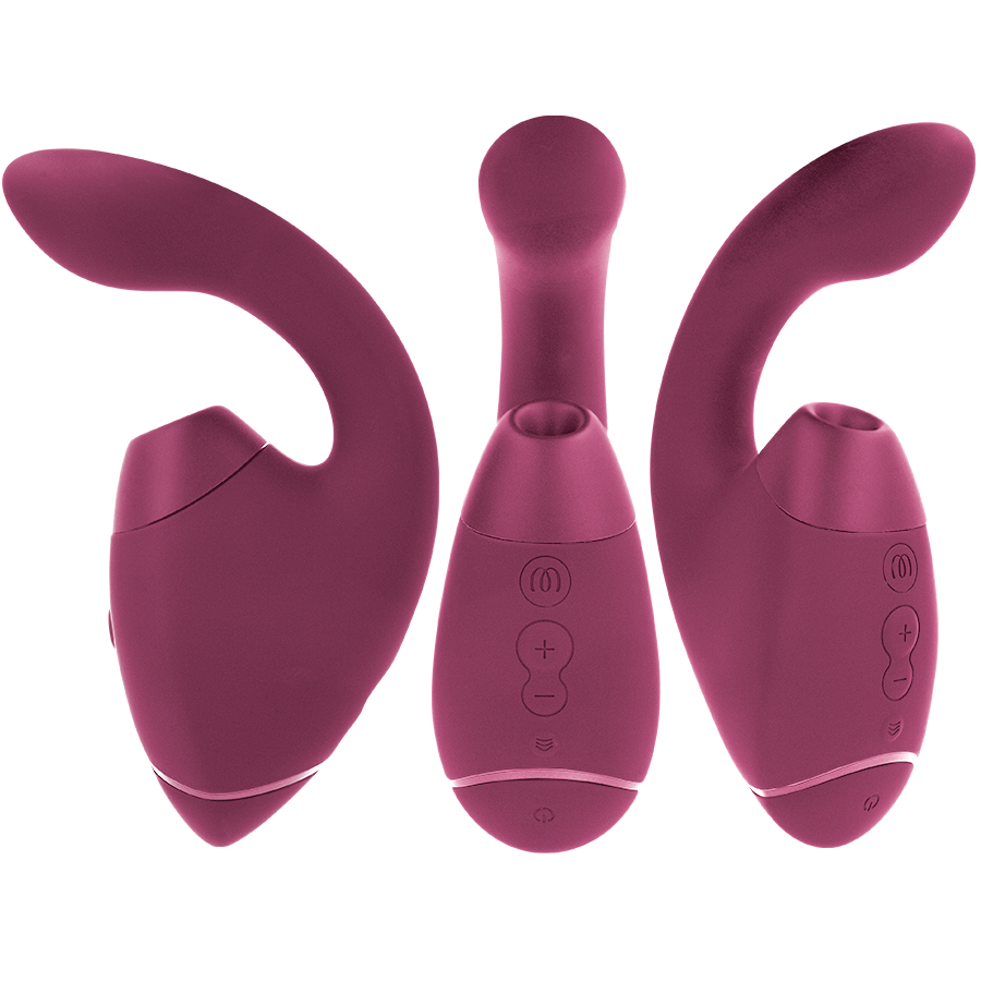 WOMANIZER - DUO NEXT STIMULATEUR CLITORIAL ET DE POINT G DOUBLE ROSE FOYER - Sensualia