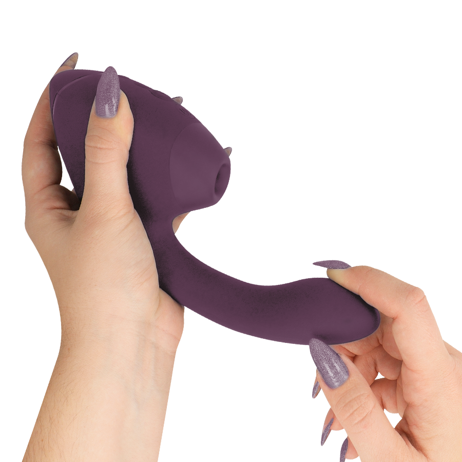 WOMANIZER - DUO NEXT STIMULATEUR CLITORIAL ET DE POINT G DOUBLE VIOLET FONCÉ - Sensualia