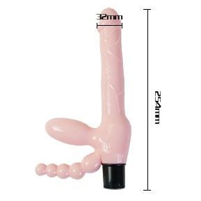 BAILE - HARNAIS SANS CORDE TPR AVEC VIBRATION ET STIMULATION ANAL 25.4 CM - Sensualia