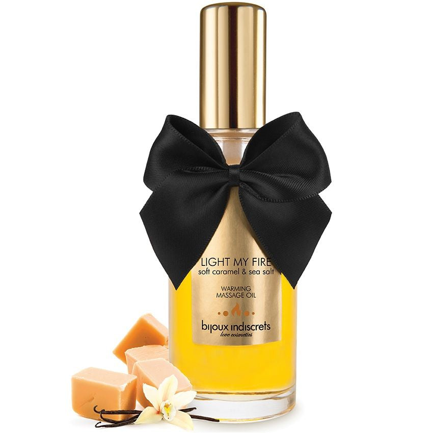BIJOUX - HUILE DE MASSAGE EFFET CHALEUR ARÔME CARAMEL - Sensualia