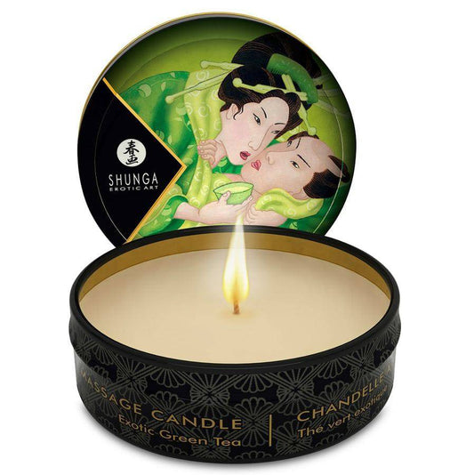 SHUNGA - MINI CARESSE À LA BOUGIE DE MASSAGE T VERT 30 ML - Sensualia