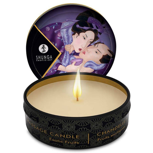 SHUNGA - MINI CARESS BY CANDELIGHT BOUGIE DE MASSAGE FRUITS EXOTIQUES 30 ML - Sensualia