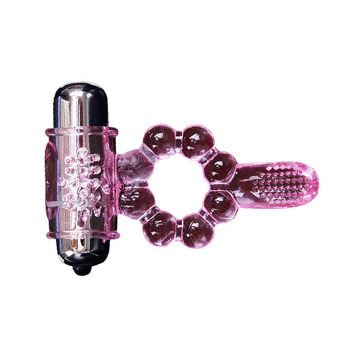 BAILE - ANNEAU SILICONE 10 RYTHMES DE LANGUE AVEC VIBRATION ROSE - Sensualia