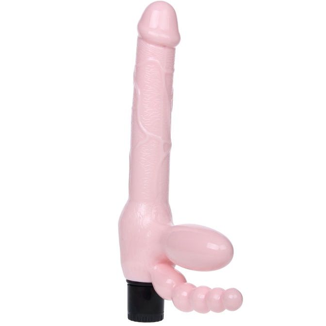 BAILE - HARNAIS SANS CORDE TPR AVEC VIBRATION ET STIMULATION ANAL 25.4 CM - Sensualia