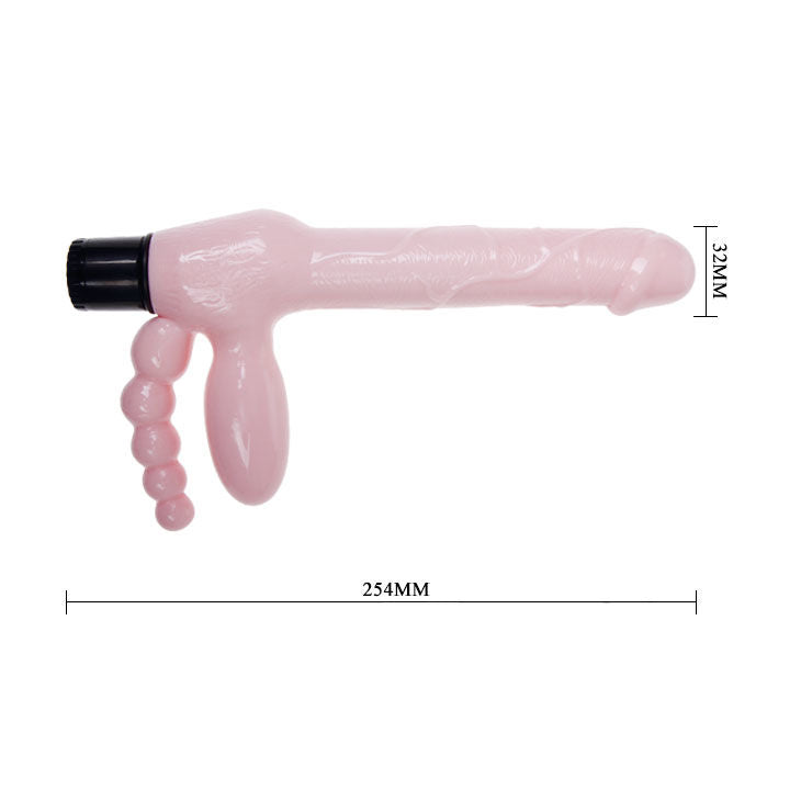 BAILE - HARNAIS SANS CORDE TPR AVEC VIBRATION ET STIMULATION ANAL 25.4 CM - Sensualia