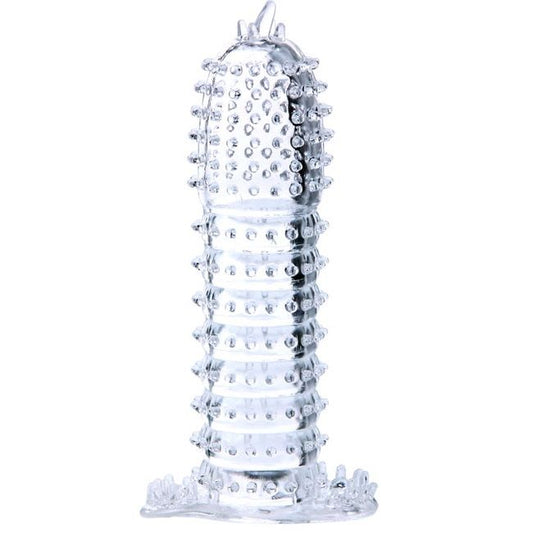 BAILE - GAINE PÉNIENNE AVEC POINTS STIMULANTS TRANSPARENTS 14 CM - Sensualia