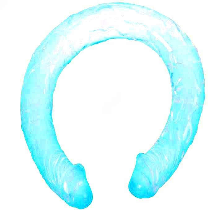 BAILE - DOUBLE DONG BLEU 44.5 CM - Sensualia