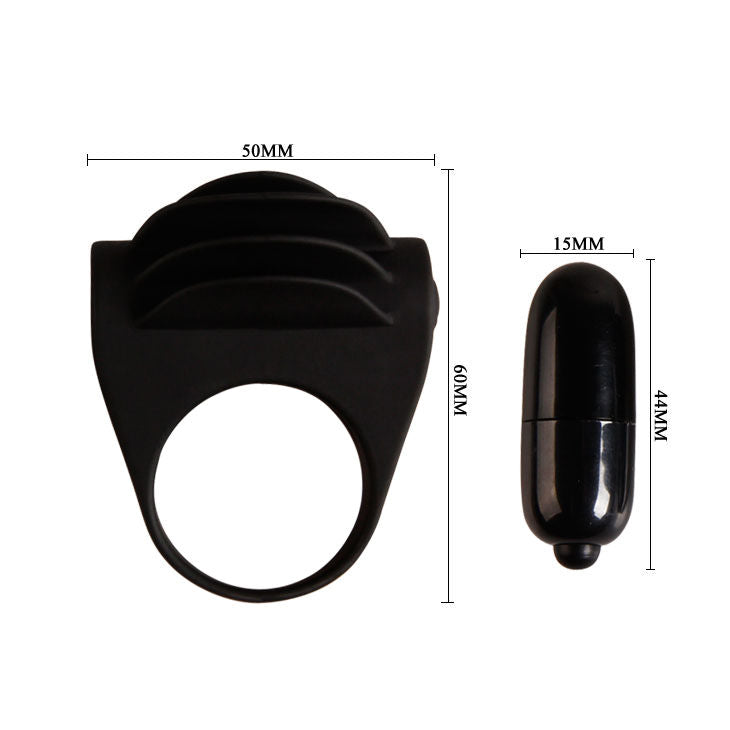 PRETTY LOVE - ANNEAU VIBRATEUR NOIR CHESTER - Sensualia