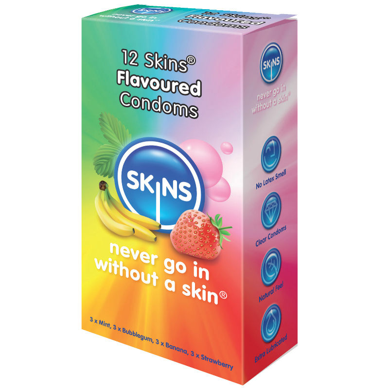 SKINS - CONDOM SAVEURS PAQUET DE 12 - Sensualia