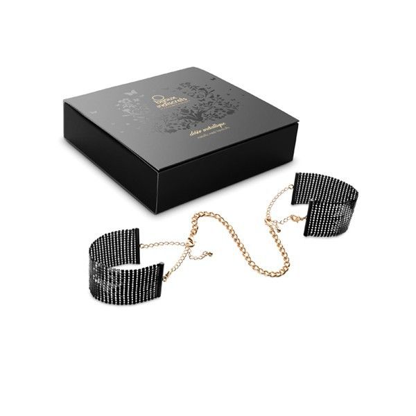 BIJOUX - DÉSIR MÉTALLIQUE MENOTTES EN MAILLE MÉTAL NOIR - Sensualia