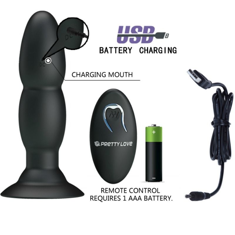 PRETTY LOVE - VIBRATEUR PLUG ET ROTATION PAR TÉLÉCOMMANDE - Sensualia