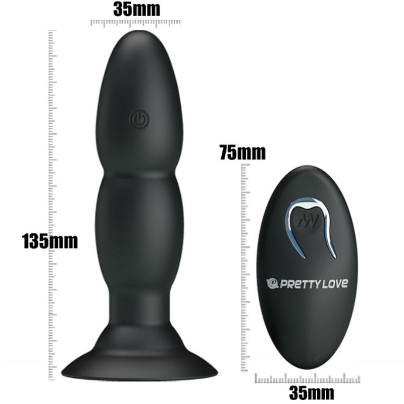 PRETTY LOVE - VIBRATEUR PLUG ET ROTATION PAR TÉLÉCOMMANDE - Sensualia