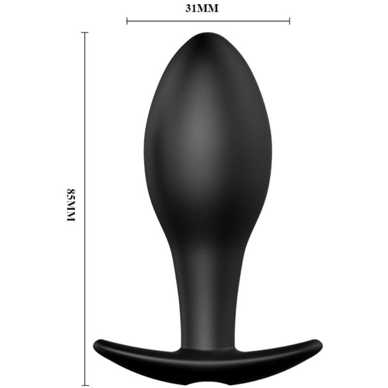 PRETTY LOVE - PLUG ANAL FORME DANCRE SILICONE 12 MODES DE VIBRATION NOIR - Sensualia