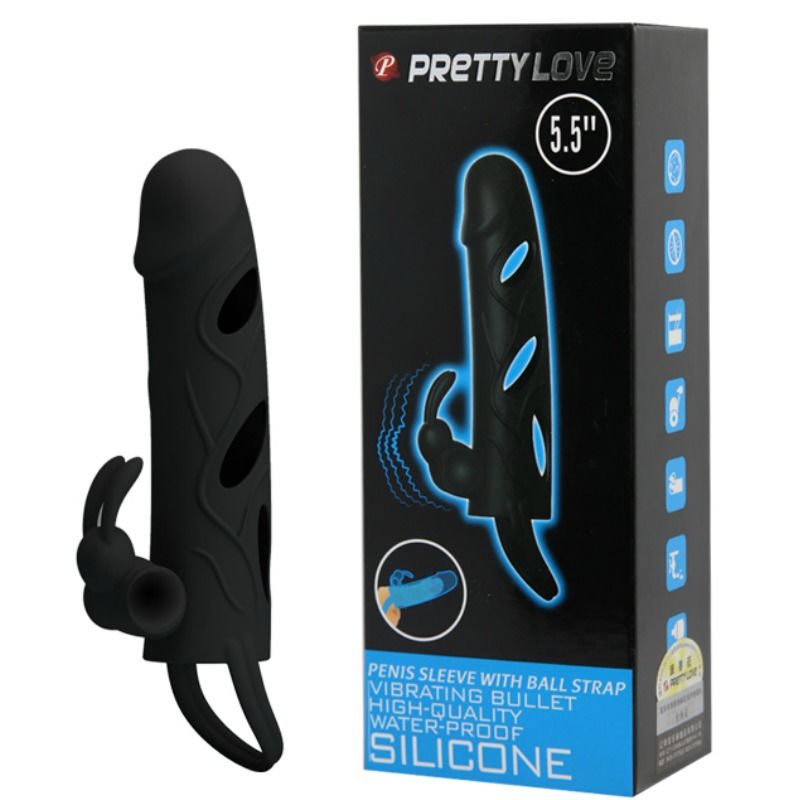 PRETTY LOVE - HOUSSE EN SILICONE AVEC VIBRATION 14 CM 1.0 - Sensualia