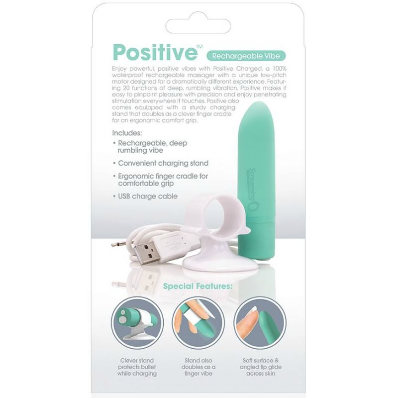 SCREAMING O - MASSEUR RECHARGEABLE POSITIVE VERT - Sensualia